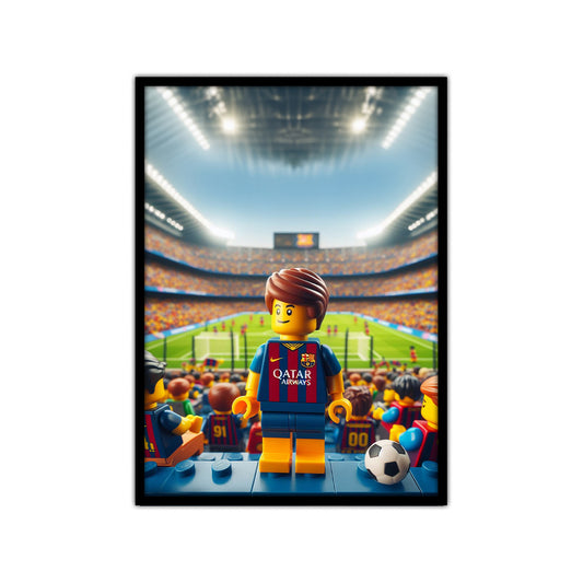 Personalizowany plakat Klocki odwzorowanie zdjęcia piłkarskiego