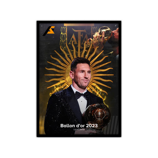 Plakat Lionel Messi Ballon d’or Winner